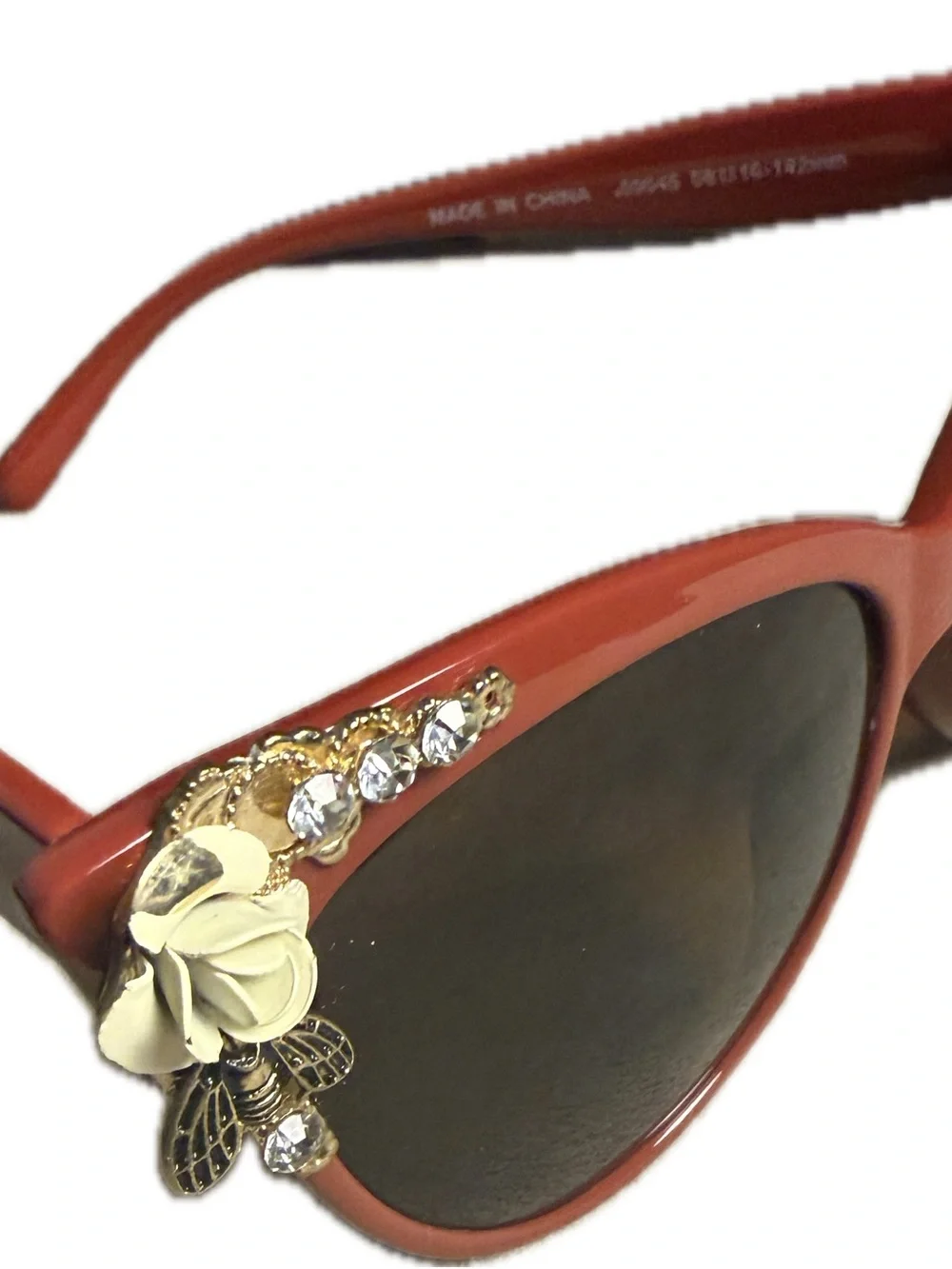 Morgan & Co. Women’s Sunglasses - Red Frame Brown Lenses